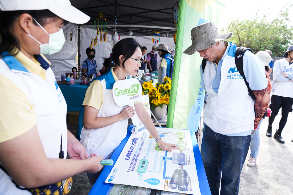 2023年友達永續基金會Ocean Party活動攜手社會企業及地方創生團體，策展食衣行等循環再生環教市集，及電動巴士接駁等低碳活動設計，打造減塑低碳的永續淨灘活動
