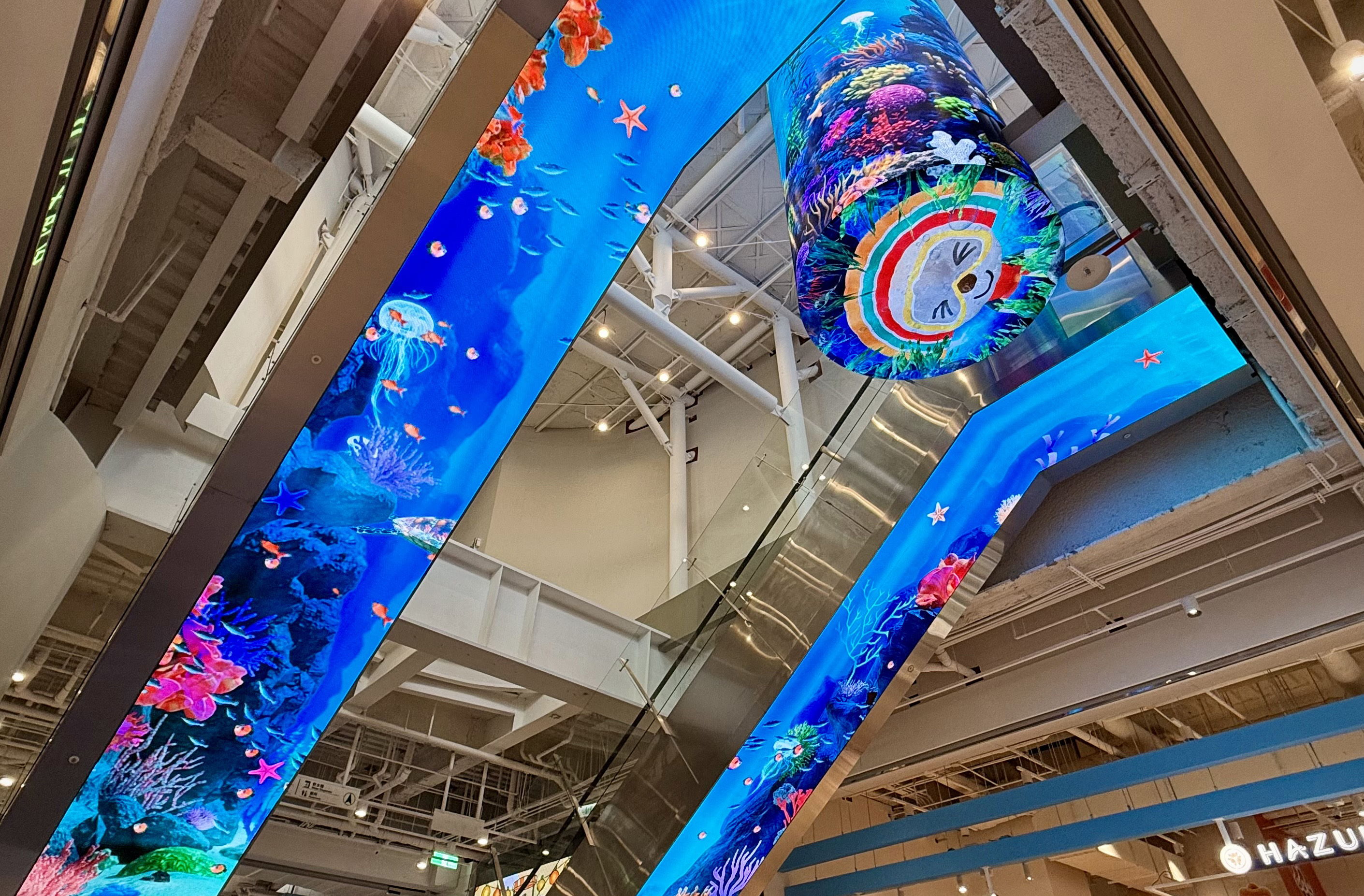 達擎與傑可達整合先進顯示技術與軟硬體應用服務，提供一系列大型LED顯示解決方案，為全新改裝開幕的「清水服務區」佈局嶄新視覺體驗。